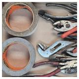 Lot of Pliers,Needle Nose, Screwdrivers, Tape,Air Cutting Disc