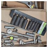 Assorted lot of Sockets-Extentions and 3/8 Ratchets