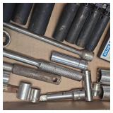 Assorted lot of Sockets-Extentions and 3/8 Ratchets