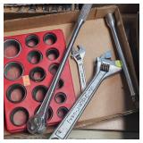 1/2" Drive William USA Ratchet and Ext and Craftsman Crescent Adj Jaw Wrenches and O Ring Kit