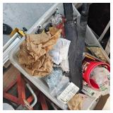 Big Lot of Screws, Connectors, Sheet Metal Screws, Lag Bolts, Electrical Connectors, 2 Machetes