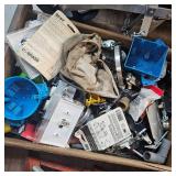 Big Lot of Screws, Connectors, Sheet Metal Screws, Lag Bolts, Electrical Connectors, 2 Machetes