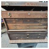 2-Piece Kennedy Machinists tool box with Misc Tools and Guages