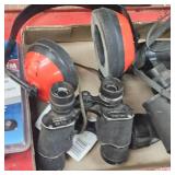 3 Sets Binoculars, Ear Muffs, As New Peak Backup Camera