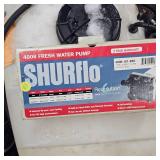 Like New Shurflo Pump, in box and 20 Gallon Spray Tank