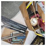 3/4 " Ratchet and Extension, Torque Wrench and Box with Electric Chainsaw