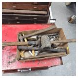 Box of Hammers, Hitch Pins, Grease Gun