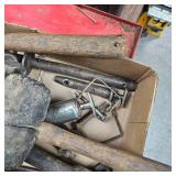 Box of Hammers, Hitch Pins, Grease Gun