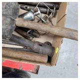 Box of Hammers, Hitch Pins, Grease Gun