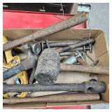 Box of Hammers, Hitch Pins, Grease Gun