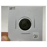 1877 Silver Seated Dime