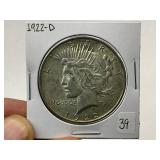 1922-D Silver Peace Dollar