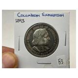 1893 Columbian Exposition Commemorative Silver Half Dollar