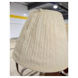 Vintage Mid-Century Ceramic Table Lamp w/ Gold Gilt Floral & Ornate Base