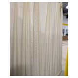 Tall Vintage Ruby Red Glass Table Lamp Ornate Metal Base Pleated Shade