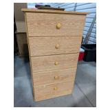 Lang Furniture 5-Drawer Chest Dresser Faux Oak Grain Finish
