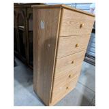 Lang Furniture 5-Drawer Chest Dresser Faux Oak Grain Finish