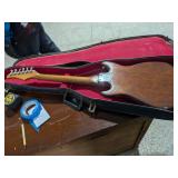 Vintage 6-String Electric Guitar Project in Case 1960s/70s Era