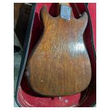 Vintage 6-String Electric Guitar Project in Case 1960s/70s Era