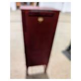 Tall Red Wood Jewelry Cabinet by Lori Greiner 4-Section Storage