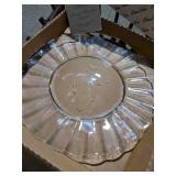 Princess House Heritage Crystal Large Ruffled Serving Platter Dish