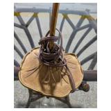 Vintage Art Nouveau Style Brass Lily Pad Base Desk Lamp