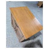 Mid-Century Modern Nightstand End Table w/ Drawer and Cabinet Storage