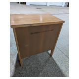 Mid-Century Modern Nightstand End Table w/ Drawer and Cabinet Storage