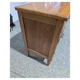 Mid-Century Modern Nightstand End Table w/ Drawer and Cabinet Storage