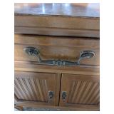 Mid-Century Modern Nightstand End Table w/ Drawer and Cabinet Storage