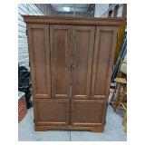 Large Modern Media Console / Entertainment Armoire 59" Wide