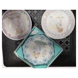 Lot of Three Precious Moments Small Decorative Plates 4.5" Collectibles