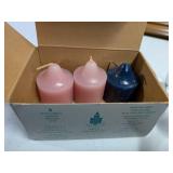 Partylite Clear Glass Votive Candle Holder & Votive Candles