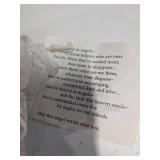Small Lace Angel Doll Ornament w/ Poem Tag Madison Co. Historical Society
