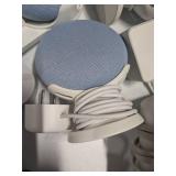 Lot of 6 Google Home & Mini Smart Speakers with Wall Mounts & Cords