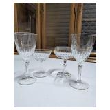 Lot of 4 Cut Crystal Stemware Glasses: Goblets & Coupes (Includes Cristallerie Zwiesel, Germany