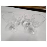 Lot of 4 Cut Crystal Stemware Glasses: Goblets & Coupes (Includes Cristallerie Zwiesel, Germany