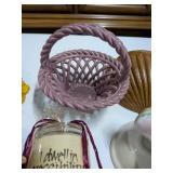 Mixed Lot of Decorative Items: Resin Urn Wall Sconce, Ceramic Vases, Figurine & Candle