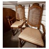 Thomasville Oval Dining Table & Set of 4 Cane-Back Chairs