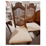 Thomasville Oval Dining Table & Set of 4 Cane-Back Chairs