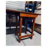 Mission Style Drop-Leaf Wood Side Table / Console