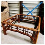 Square Woven Rattan/Wicker Coffee Table with Glass Top