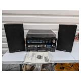 Vintage Sanyo GXT 140 High-Fidelity Stereo System w/ Turntable, Dual Cassette & Speakers