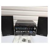 Vintage Sanyo GXT 140 High-Fidelity Stereo System w/ Turntable, Dual Cassette & Speakers
