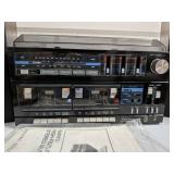 Vintage Sanyo GXT 140 High-Fidelity Stereo System w/ Turntable, Dual Cassette & Speakers