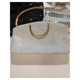 Trio of Vintage Bags: 2 Metal Mesh Purses & 1 Sequin Drawstring Backpack