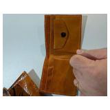 3-Piece Hand-Tooled Leather Set: Clutch/Wallet, Billfold & Coin Purse