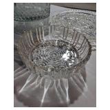 3-Piece Pressed Glass Set: Stacking Server, Platter & Bowl