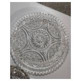 3-Piece Pressed Glass Set: Stacking Server, Platter & Bowl