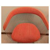 LL - Pair of Vintage Knoll Platner Armchairs with Orange Fabric